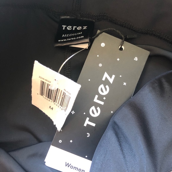 Terez Rose Gold Stars Foil Tall Band Leggings - Picture 5 of 6